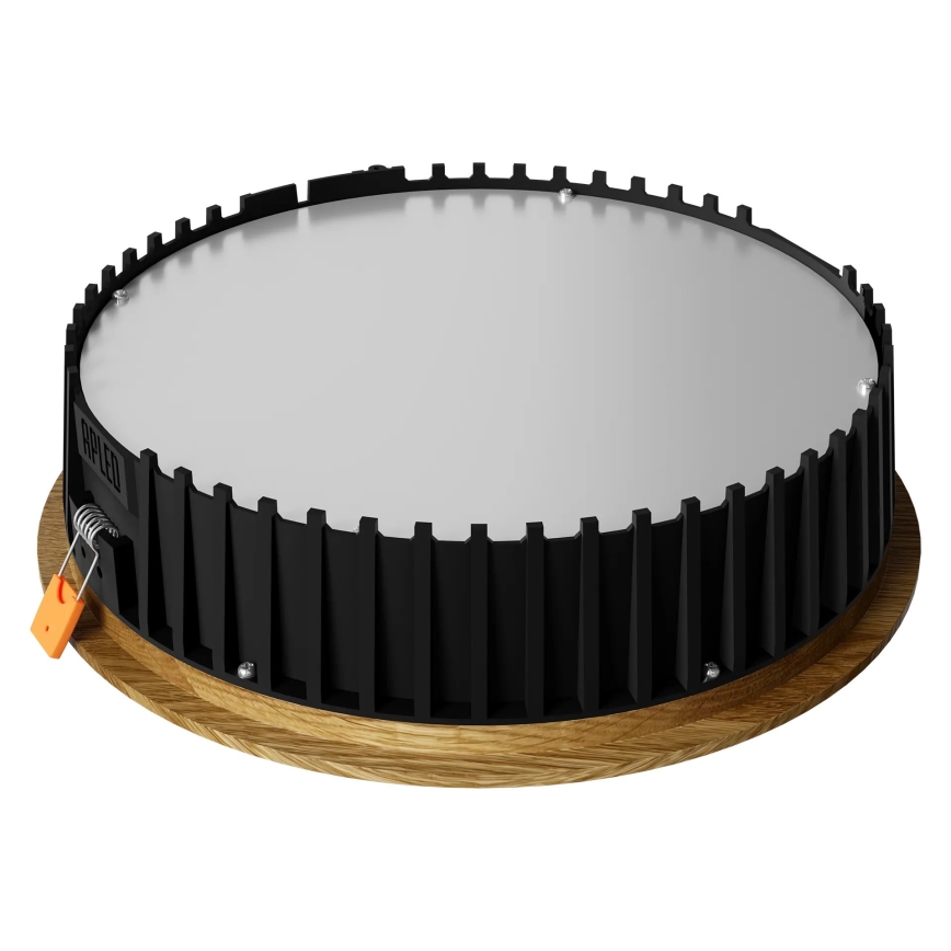 APLED - LED infälld belysning RONDO WOODLINE LED/18W/230V 3000K diameter 26 cm ek massivt trä