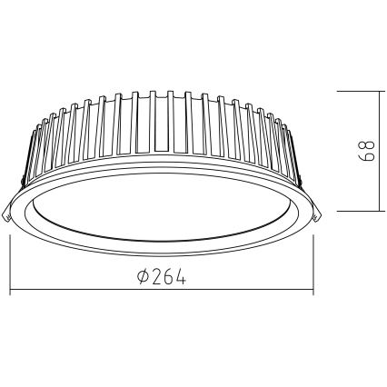 APLED - LED infälld belysning RONDO WOODLINE LED/18W/230V 3000K diameter 26 cm tall massivt trä