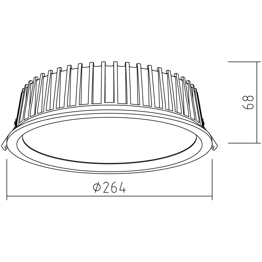 APLED - LED infälld belysning RONDO WOODLINE LED/18W/230V 3000K diameter 26 cm tall massivt trä