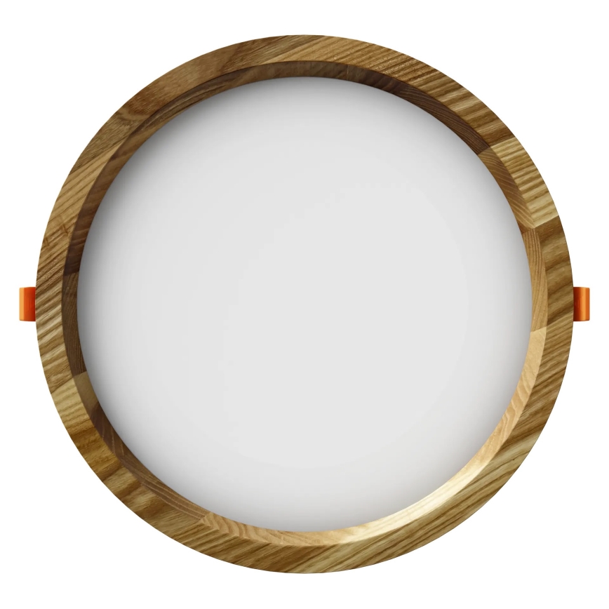 APLED - LED infälld belysning RONDO WOODLINE LED/18W/230V 4000K diameter 26 cm ask massivt trä