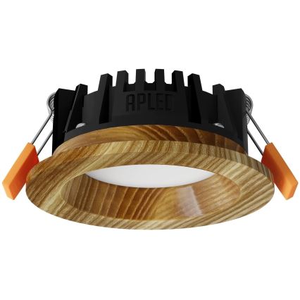 APLED - LED infälld belysning RONDO WOODLINE LED/3W/230V 3000K diameter 9 cm ask massivt trä