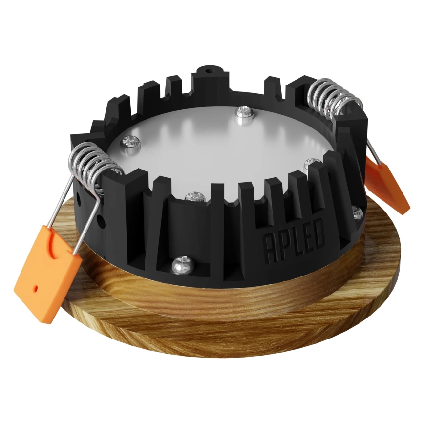 APLED - LED infälld belysning RONDO WOODLINE LED/3W/230V 3000K diameter 9 cm ask massivt trä