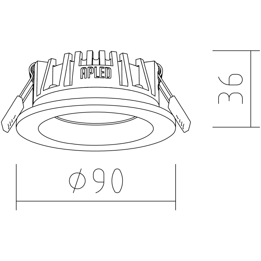 APLED - LED infälld belysning RONDO WOODLINE LED/3W/230V 3000K diameter 9 cm ask massivt trä