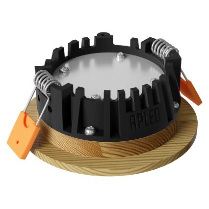 APLED - LED infälld belysning RONDO WOODLINE LED/3W/230V 3000K diameter 9 cm tall massivt trä