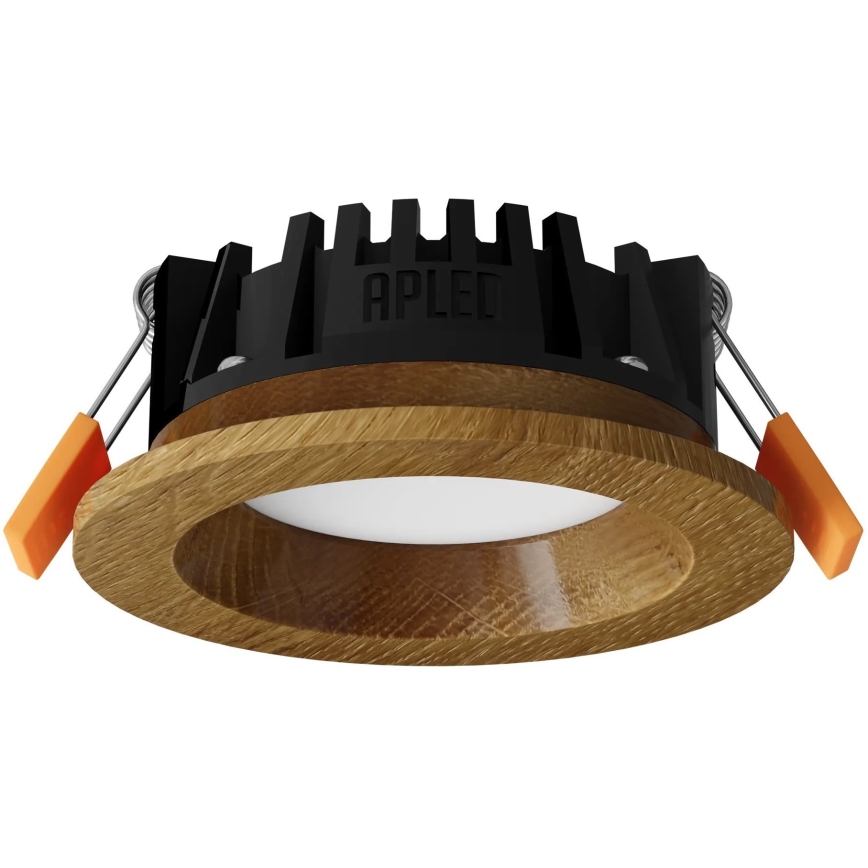 APLED - LED infälld belysning RONDO WOODLINE LED/3W/230V 4000K diameter 9 cm ek massivt trä