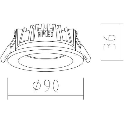 APLED - LED infälld belysning RONDO WOODLINE LED/3W/230V 4000K diameter 9 cm ek massivt trä