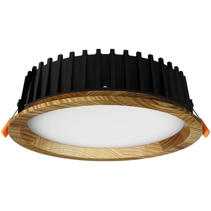APLED - LED infälld belysning RONDO WOODLINE LED/6W/230V 3000K diameter 15 cm ask massivt trä