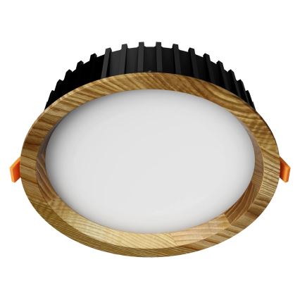APLED - LED infälld belysning RONDO WOODLINE LED/6W/230V 3000K diameter 15 cm ask massivt trä
