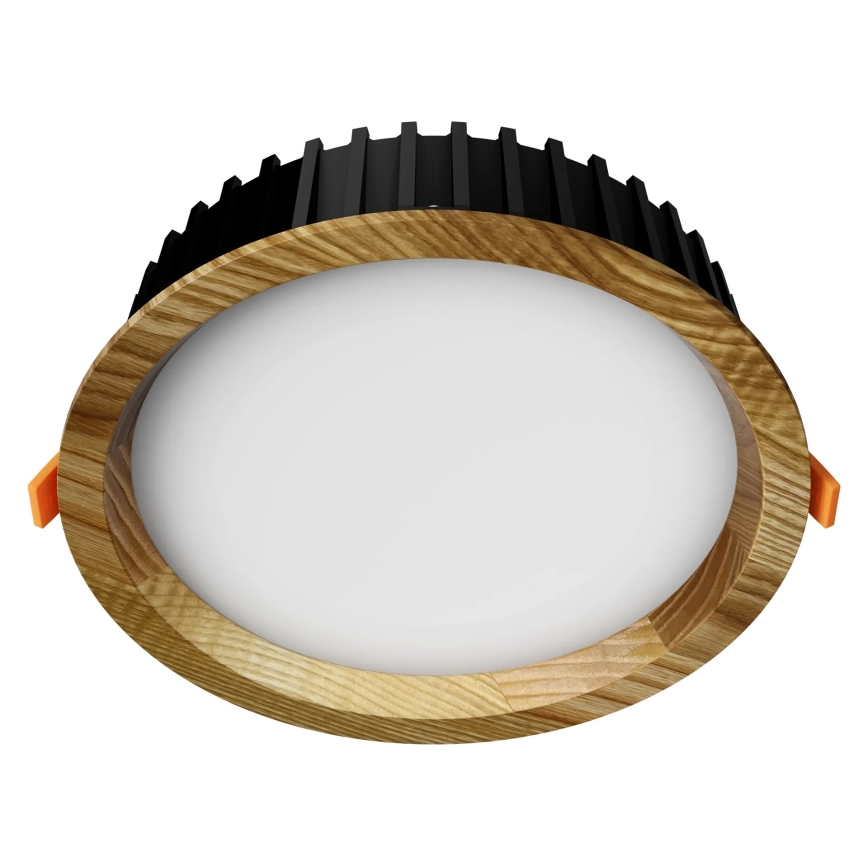 APLED - LED infälld belysning RONDO WOODLINE LED/6W/230V 3000K diameter 15 cm ask massivt trä