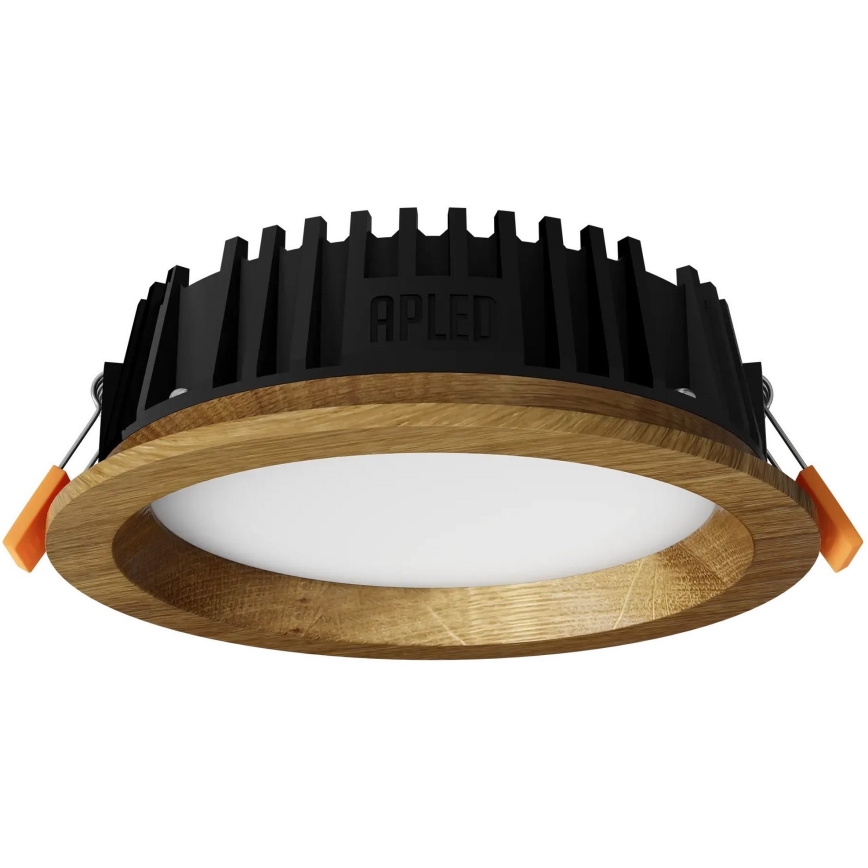 APLED - LED infälld belysning RONDO WOODLINE LED/6W/230V 3000K diameter 15 cm ek massivt trä