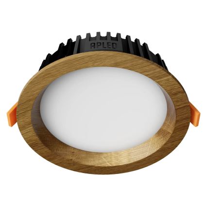 APLED - LED infälld belysning RONDO WOODLINE LED/6W/230V 4000K diameter 15 cm ek massivt trä