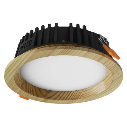 APLED - LED infälld belysning RONDO WOODLINE LED/6W/230V 4000K diameter 15 cm tall massivt trä