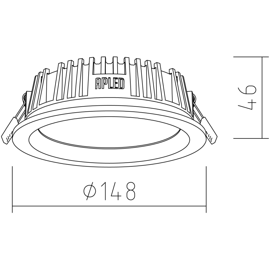 APLED - LED infälld belysning RONDO WOODLINE LED/6W/230V 4000K diameter 15 cm tall massivt trä