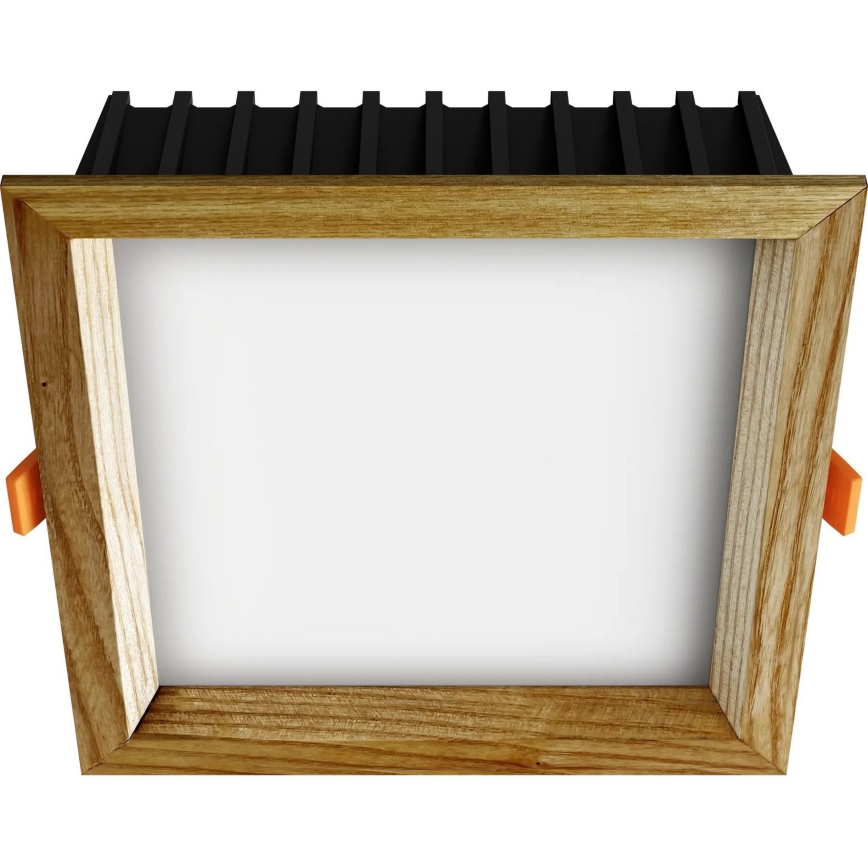 APLED - LED infälld belysning SQUARE WOODLINE LED/12W/230V 3000K 17x17 cm ask massivt trä