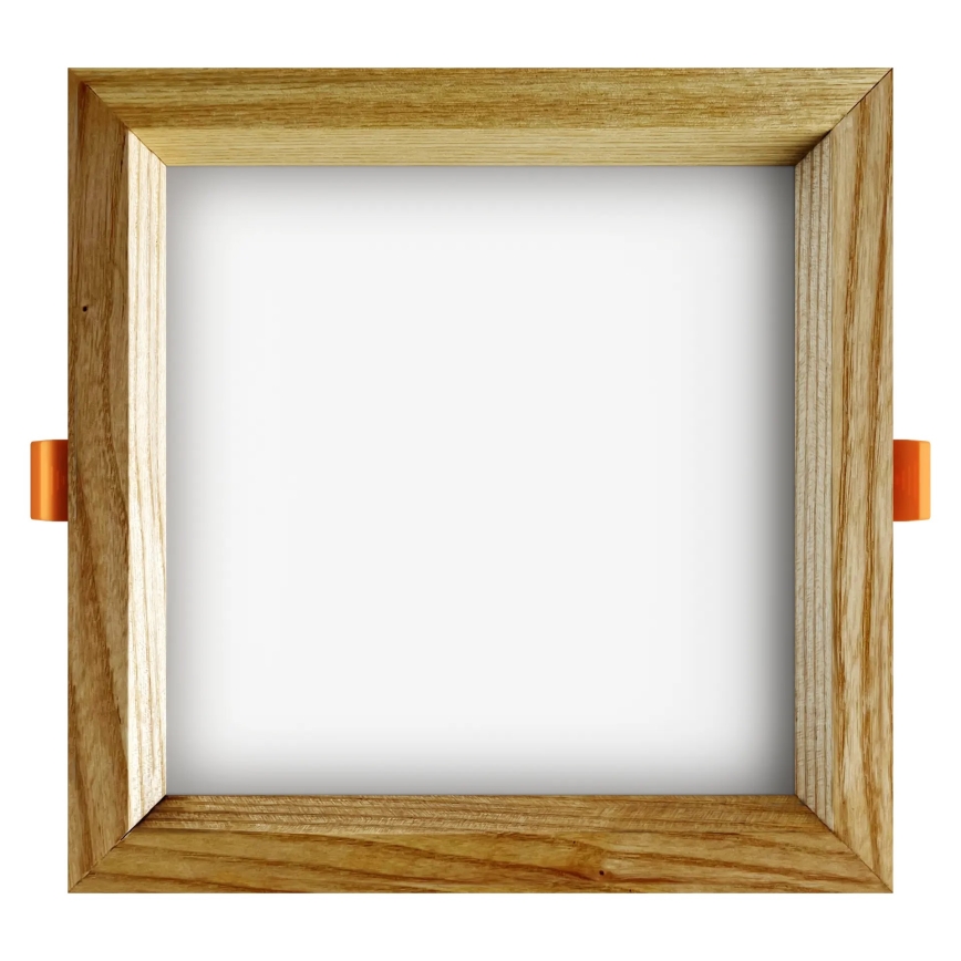 APLED - LED infälld belysning SQUARE WOODLINE LED/12W/230V 3000K 17x17 cm ask massivt trä