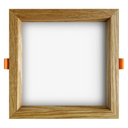 APLED - LED infälld belysning SQUARE WOODLINE LED/12W/230V 4000K 17x17 cm ek massivt trä