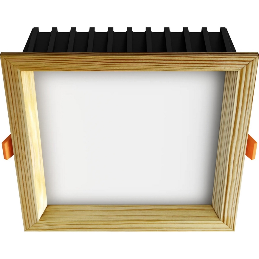 APLED - LED infälld belysning SQUARE WOODLINE LED/12W/230V 4000K 17x17 cm tall massivt trä