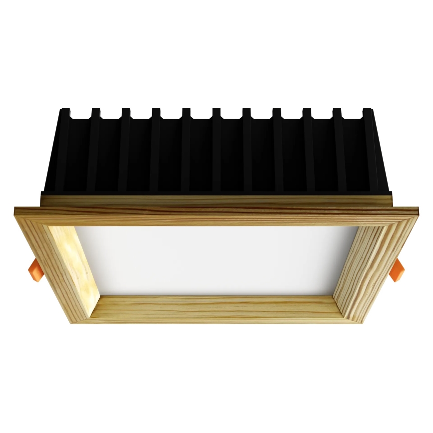 APLED - LED infälld belysning SQUARE WOODLINE LED/12W/230V 4000K 17x17 cm tall massivt trä