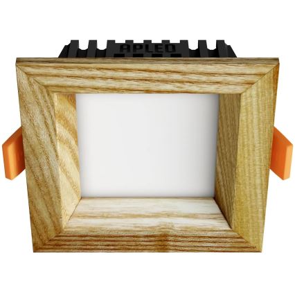 APLED - LED infälld belysning SQUARE WOODLINE LED/3W/230V 3000K 9x9 cm ask massivt trä