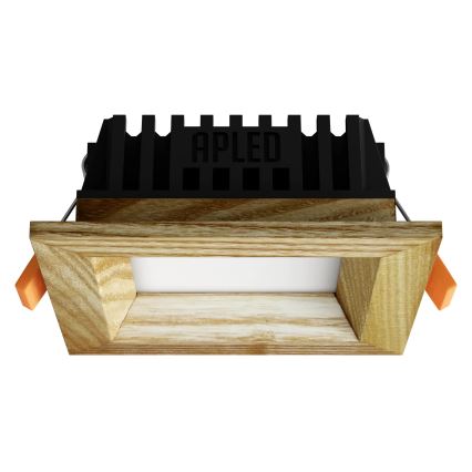 APLED - LED infälld belysning SQUARE WOODLINE LED/3W/230V 3000K 9x9 cm ask massivt trä