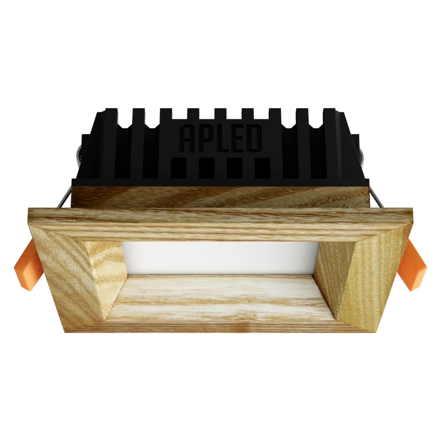 APLED - LED infälld belysning SQUARE WOODLINE LED/3W/230V 3000K 9x9 cm ask massivt trä