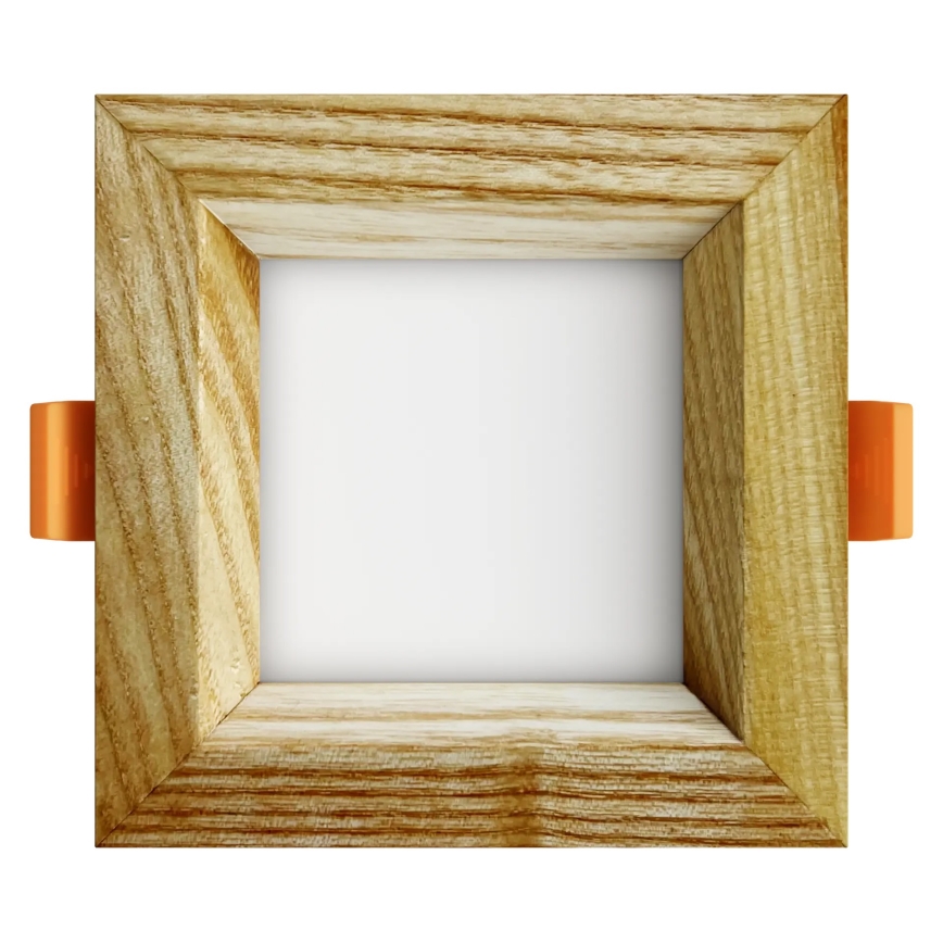 APLED - LED infälld belysning SQUARE WOODLINE LED/3W/230V 3000K 9x9 cm ask massivt trä