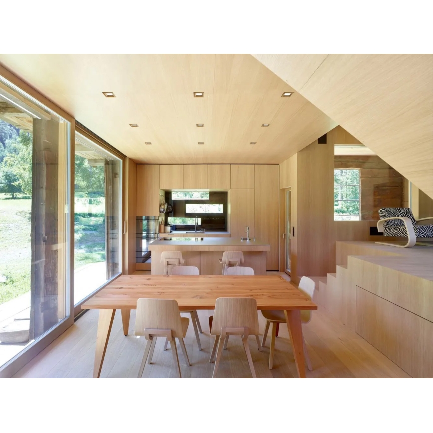APLED - LED infälld belysning SQUARE WOODLINE LED/3W/230V 3000K 9x9 cm ek massivt trä