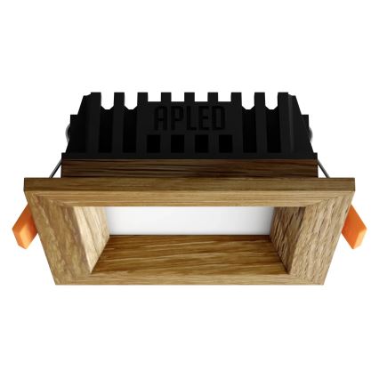 APLED - LED infälld belysning SQUARE WOODLINE LED/3W/230V 3000K 9x9 cm ek massivt trä