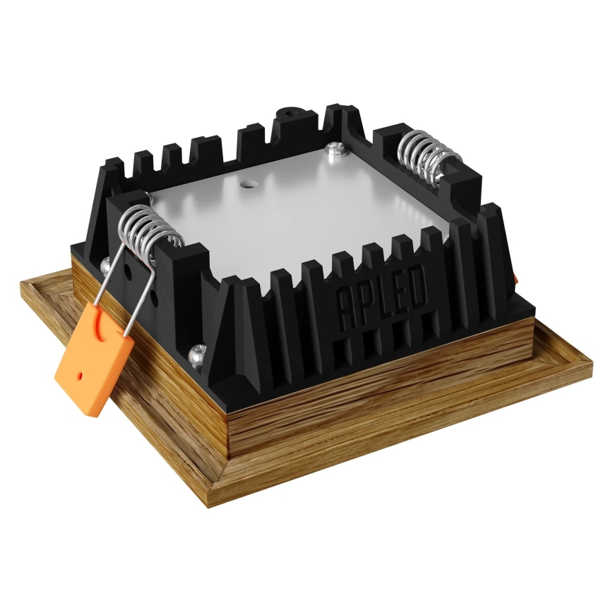 APLED - LED infälld belysning SQUARE WOODLINE LED/3W/230V 3000K 9x9 cm ek massivt trä