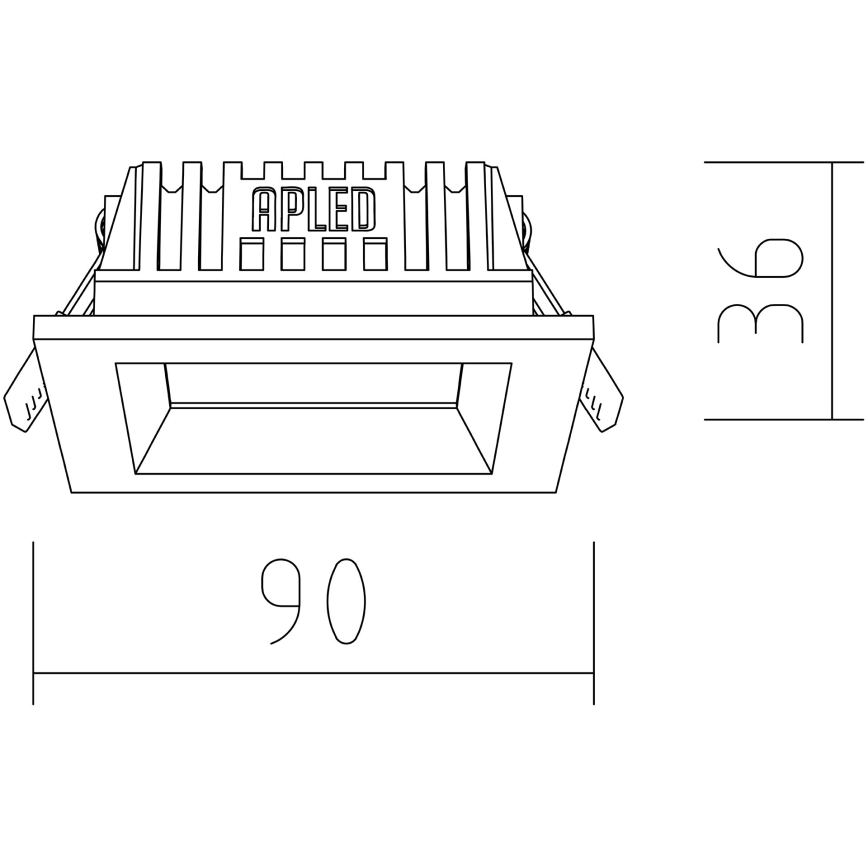 APLED - LED infälld belysning SQUARE WOODLINE LED/3W/230V 3000K 9x9 cm ek massivt trä
