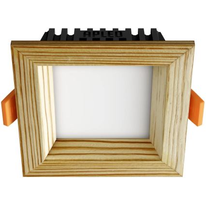 APLED - LED infälld belysning SQUARE WOODLINE LED/3W/230V 3000K 9x9 cm tall massivt trä
