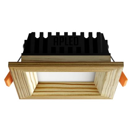 APLED - LED infälld belysning SQUARE WOODLINE LED/3W/230V 4000K 9x9 cm tall massivt trä