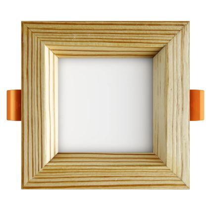 APLED - LED infälld belysning SQUARE WOODLINE LED/3W/230V 4000K 9x9 cm tall massivt trä