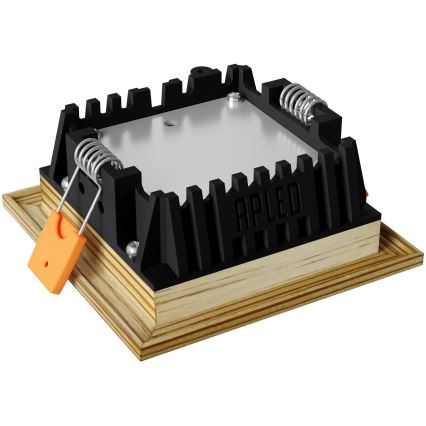 APLED - LED infälld belysning SQUARE WOODLINE LED/3W/230V 4000K 9x9 cm tall massivt trä