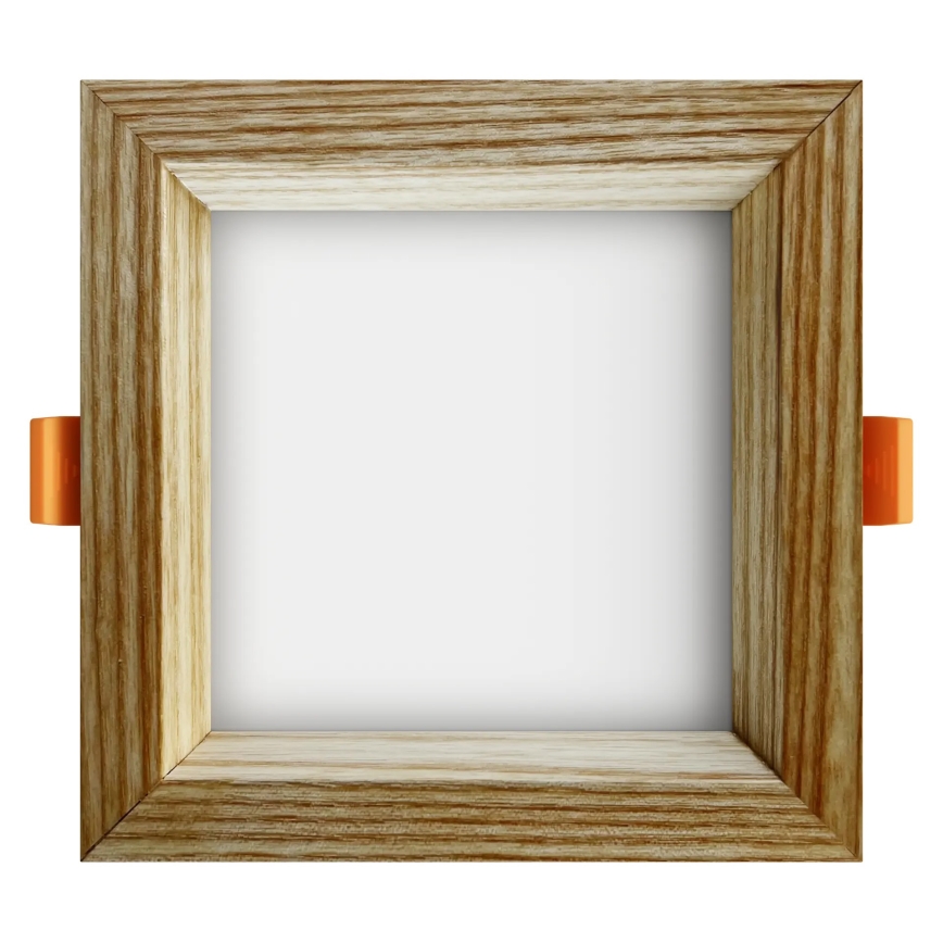 APLED - LED infälld belysning SQUARE WOODLINE LED/6W/230V 3000K 12x12 cm ask massivt trä
