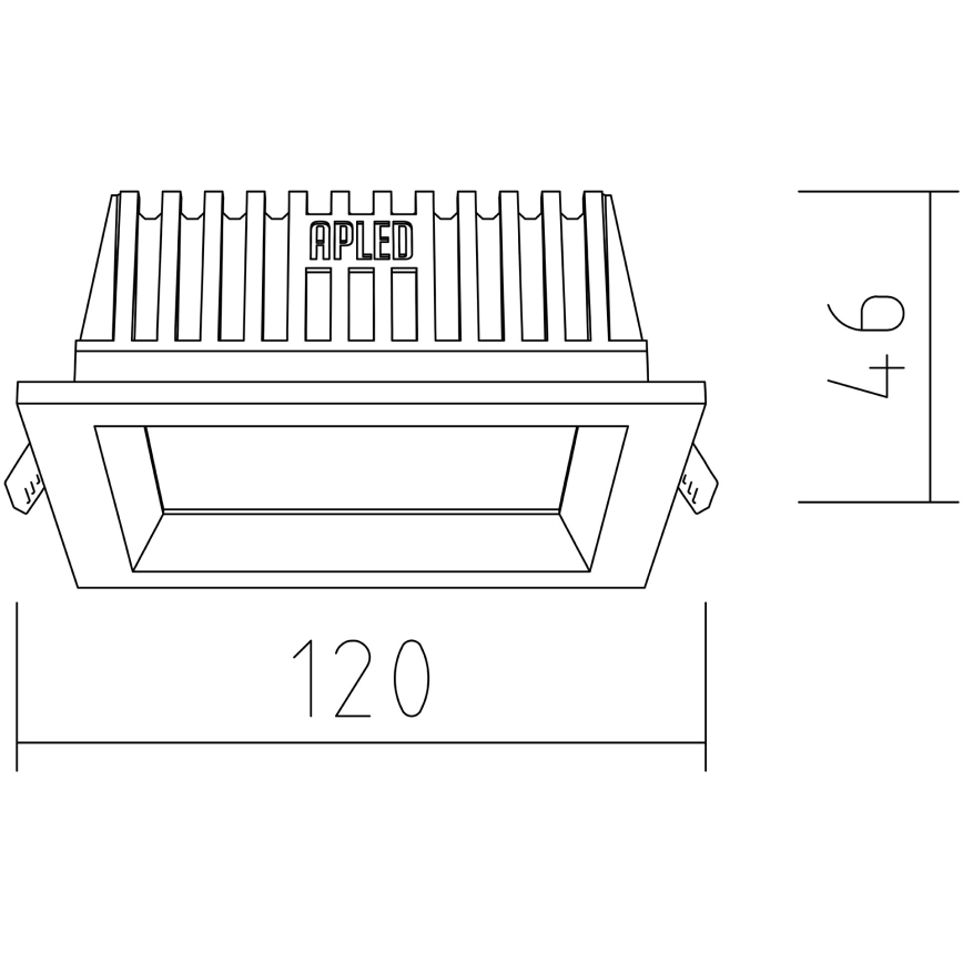 APLED - LED infälld belysning SQUARE WOODLINE LED/6W/230V 3000K 12x12 cm ask massivt trä