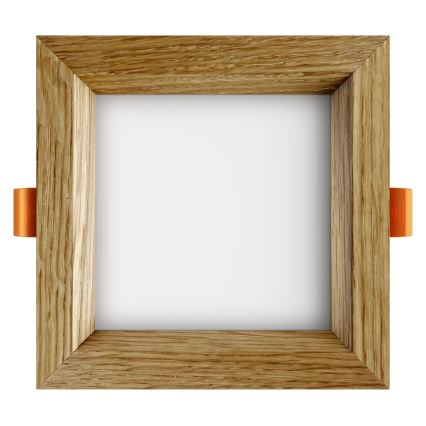 APLED - LED infälld belysning SQUARE WOODLINE LED/6W/230V 3000K 12x12 cm ek massivt trä