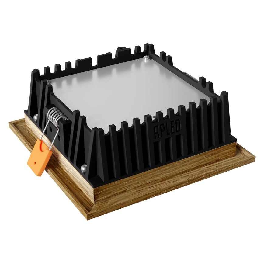 APLED - LED infälld belysning SQUARE WOODLINE LED/6W/230V 3000K 12x12 cm ek massivt trä