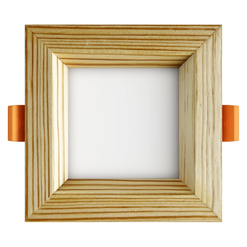 APLED - LED infälld belysning SQUARE WOODLINE LED/6W/230V 3000K 12x12 cm tall massivt trä