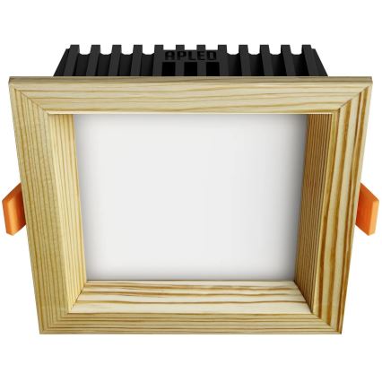 APLED - LED infälld belysning SQUARE WOODLINE LED/6W/230V 4000K 12x12 cm tall massivt trä