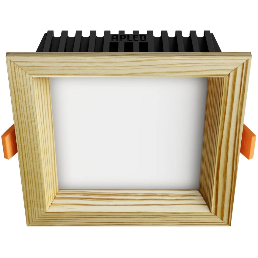 APLED - LED infälld belysning SQUARE WOODLINE LED/6W/230V 4000K 12x12 cm tall massivt trä
