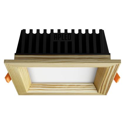 APLED - LED infälld belysning SQUARE WOODLINE LED/6W/230V 4000K 12x12 cm tall massivt trä