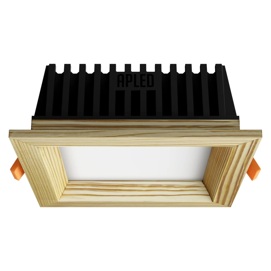 APLED - LED infälld belysning SQUARE WOODLINE LED/6W/230V 4000K 12x12 cm tall massivt trä