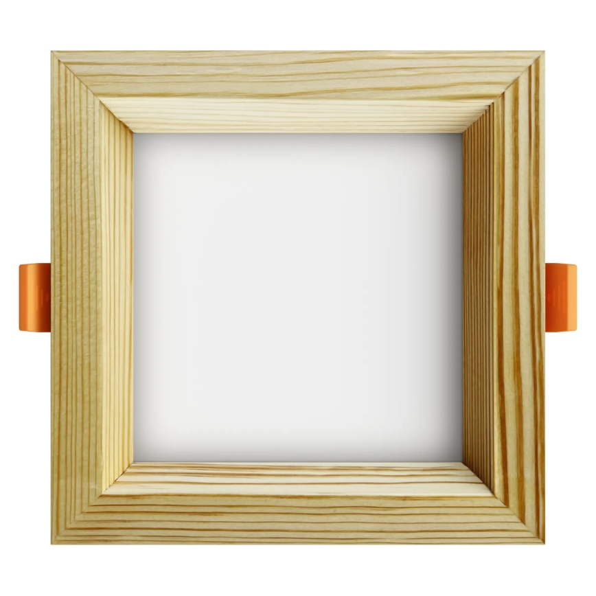 APLED - LED infälld belysning SQUARE WOODLINE LED/6W/230V 4000K 12x12 cm tall massivt trä