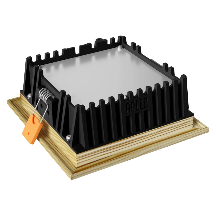 APLED - LED infälld belysning SQUARE WOODLINE LED/6W/230V 4000K 12x12 cm tall massivt trä