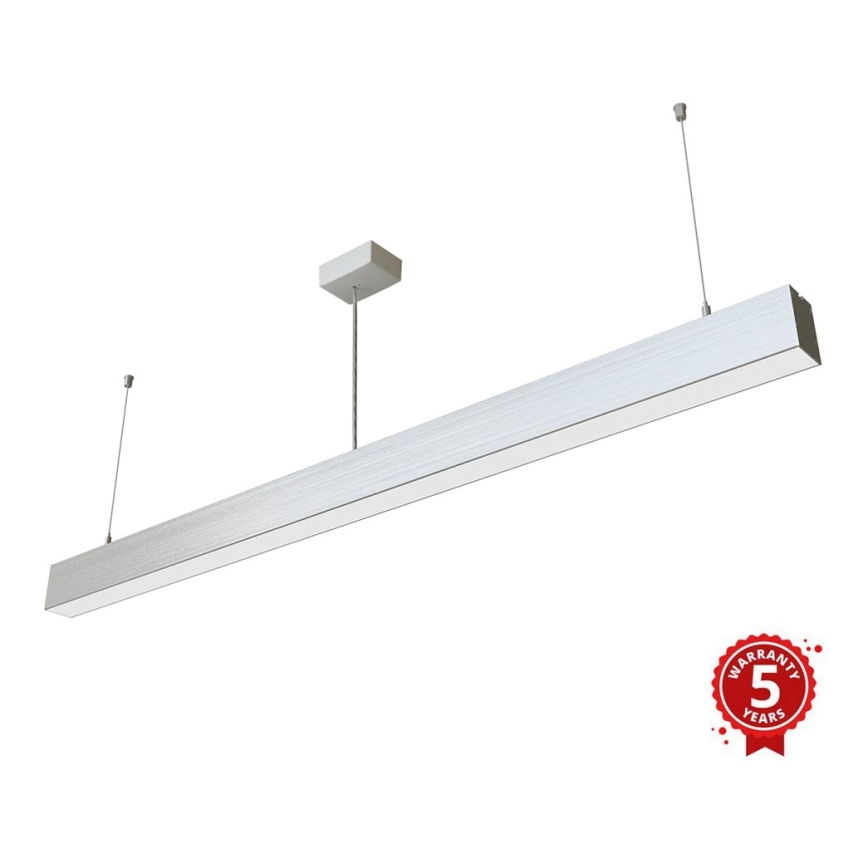 APLED - LED ljuskrona med upphängningsrem LOOK LED/46W/230V 4000K 120 cm silver