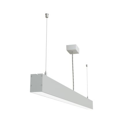 APLED - LED ljuskrona med upphängningsrem LOOK LED/46W/230V 4000K 120 cm silver