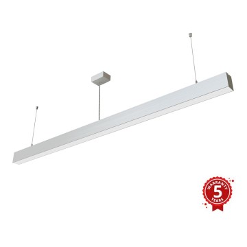APLED - LED ljuskrona med upphängningsrem LOOK LED/58W/230V 4000K 150 cm silver