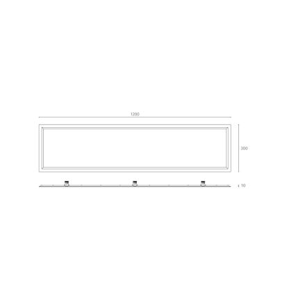 APLED - LED takpanel för badrum QUADRA LED/40W/230V 4000K IP41 120x30cm