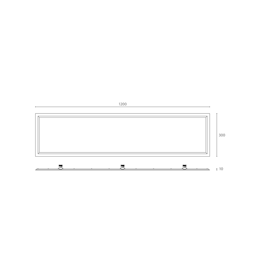 APLED - LED takpanel för badrum QUADRA LED/40W/230V 4000K IP41 120x30cm